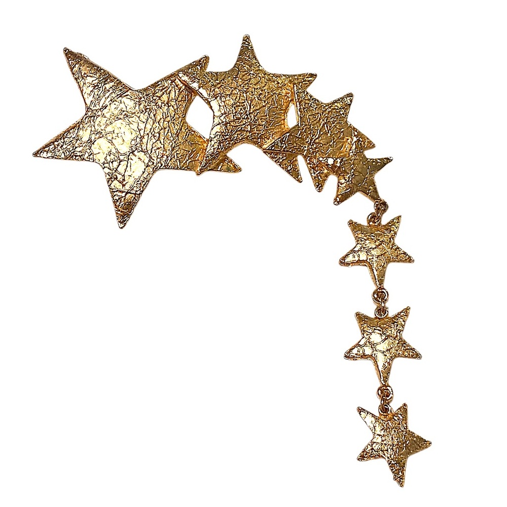 ULTRACRAFT Vintage STAR ⭐️ Brooch Cascading Gold Signed